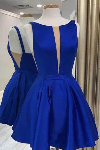 Simple  A-line Cheap Homecoming Dresses, Junior Homecoming Dress