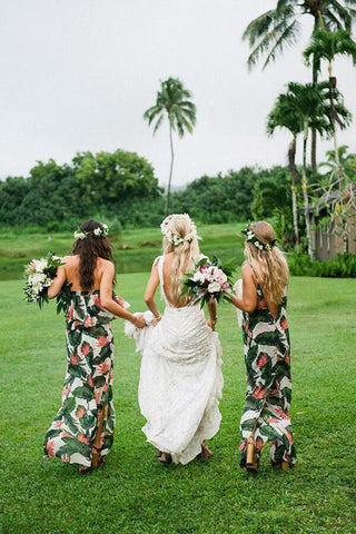 Simple Ivory Lace Country Wedding Dresses V-Neck Mermaid Wedding Dress