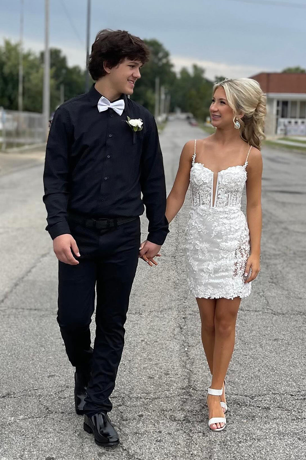 Trendy Bodycon Spaghetti Straps Purple Sequins Short Homecoming Dress with Criss Cross Back