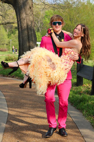 Trendy Hot Pink Shawl Lapel 3 Pieces Formal Prom Men's Suits