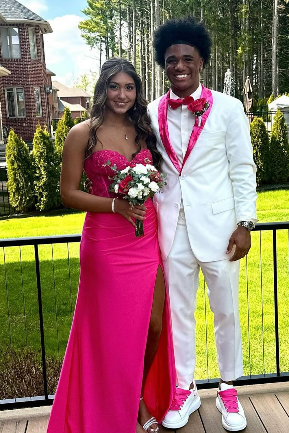 White Shawl Lapel Single Breasted 2 Pieces Formal Men's Prom Suits 