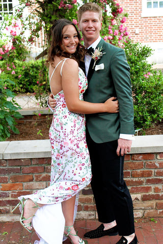 Dark Green Notched Lapel Single Breasted 2 Pieces Men's Prom Suits 