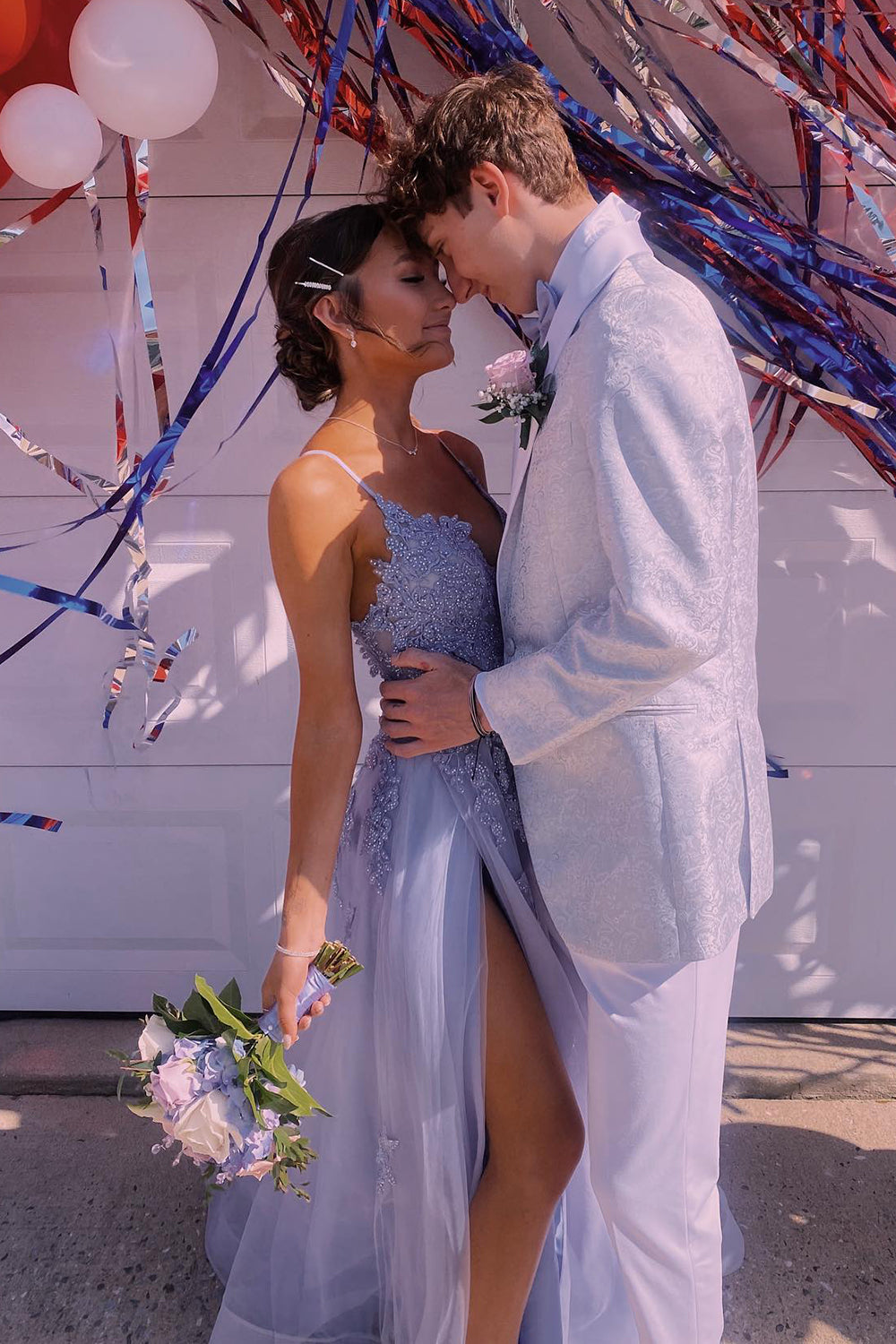 White Jacquard Shawl Lapel One Button 2 Pieces Men's Prom Suits 