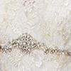 A-Line Wedding Long Dress with Sheer Yoke Neckline