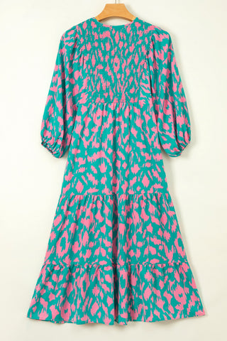 Langärmliges Midi-Strandkleid