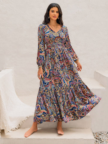 Langärmliges Midikleid