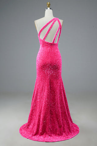 Sequin Long Prom Dress with Slit