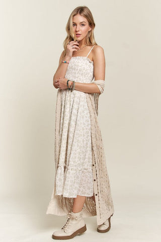 Floral Ruffled Hem Cami Sun Dress