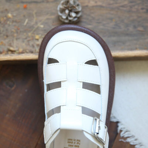 Summer Retro Hollow Leather Casual Sandals