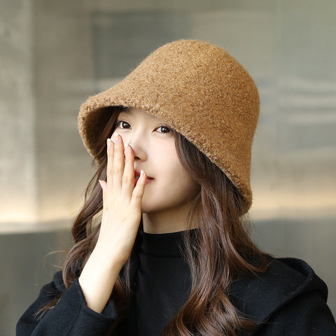 Damen Wintermütze aus Wolle im koreanischen Stil