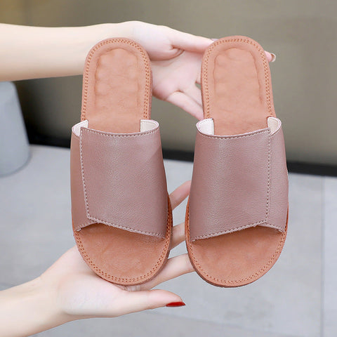 Flache Retro-Leder-Freizeitschuhe für den Sommer