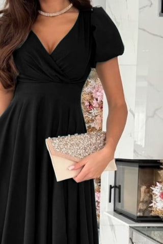 Midikleid mit Puffärmeln