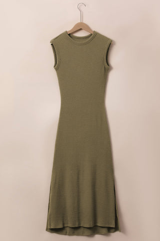 Strand-Maxikleid aus Waffelstrick