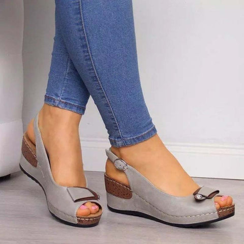 Woman Sandals Retro Wedges Summer Wedge Sandals Female Casual Sewing Women Shoes Comfortable Ladies Sandalias Plus Size