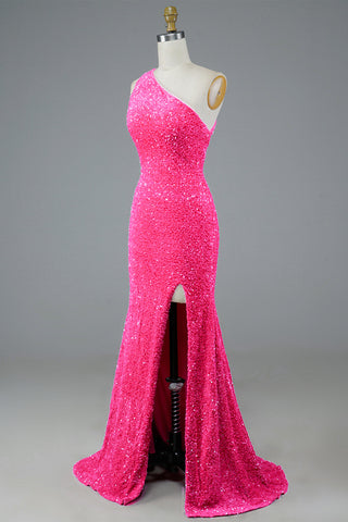 Sequin Long Prom Dress with Slit