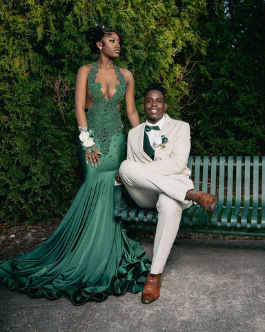 Amazing Long Dark Green Mermaid Sleeveless Beading Evening Party Gowns With Lace