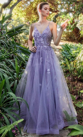 Floral Embroidered Prom Gown
