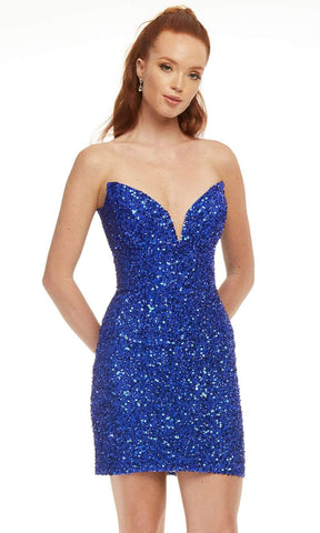 V-Neck Sheath Cocktail Dress