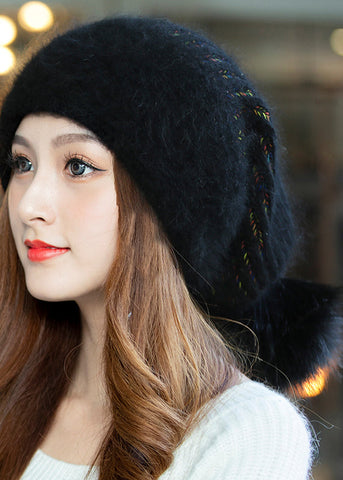 Vielseitige Herbst- und Winter-modische Beige The Rabbit Wool Strickmützen