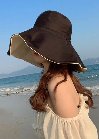 Neuer gelber Bucket Hat aus Baumwolle mit beidseitiger Abnutzung