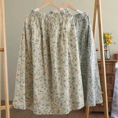 Summer Casual Floral Loose A-Line Skirt