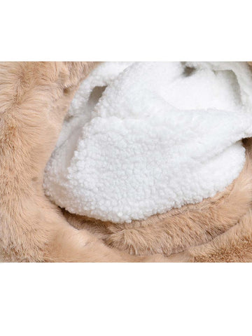 Winter Women Solid Wool Liner Hat - Khaki