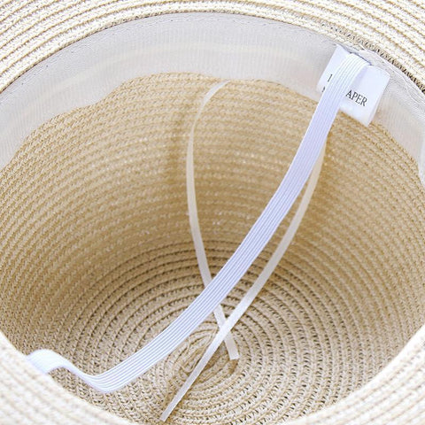 Women Summer Casual Solid Straw Hat With Bow-knot