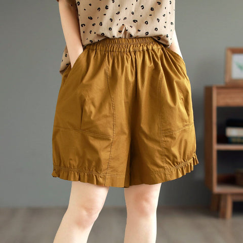 Summer Casual Loose Thin Solid Shorts