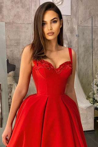 Charmantes ärmelloses rotes Homecoming-Kleid, knöchellanges Abend- und Partykleid