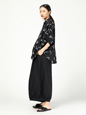 Vintage Ramie Cotton Wide Leg Pants