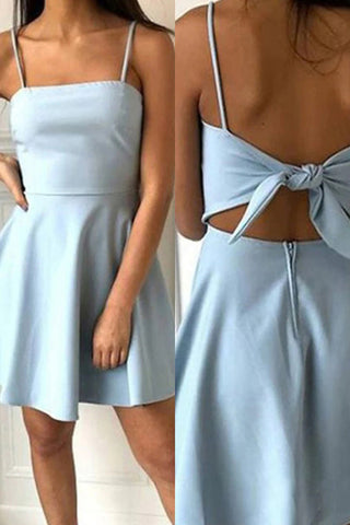 Homecoming-Kleid in A-Linie mit offenem Rücken
