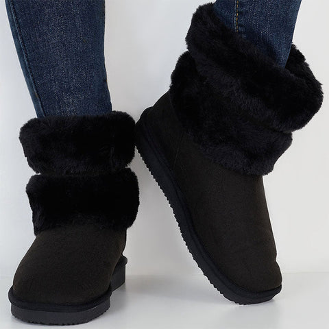 Winter Warm Non Slip Ankle Boots Winter Fur Lining Snow Booties