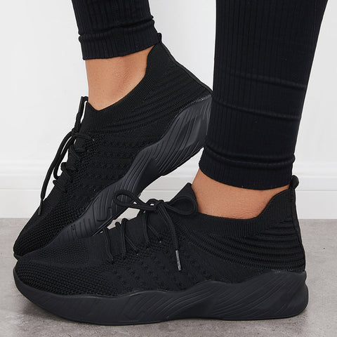 Casual Mesh Knitting Sneakers Lightweight Arch Support Running Shoes