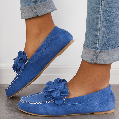 Casual Slip on Loafers Round Toe Flats Low Top Walking Shoes