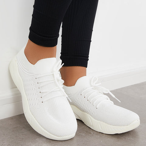 Casual Mesh Knitting Sneakers Lightweight Arch Support Running Shoes