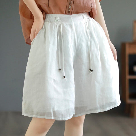 Summer Loose Casual Linen Double Layers Shorts