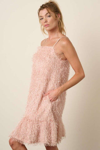 Partykleid mit Mini-Camisole und Federrüschensaum