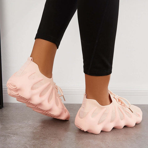 Lightweight Slip on Running Sneakers Knitted Walking Shoes