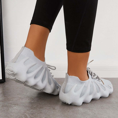 Lightweight Slip on Running Sneakers Knitted Walking Shoes