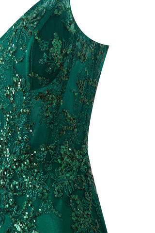 Sheath Short V Neck Satin Homecoming Dress with Appliques