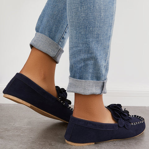 Casual Slip on Loafers Round Toe Flats Low Top Walking Shoes