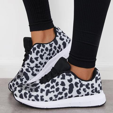 Leichte, sportliche Sneakers mit Schnürung, flache Laufschuhe