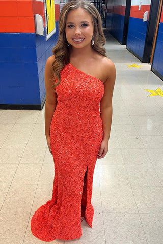 Sequin Long Prom Dress with Slit