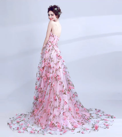 Abendkleid Herbst neue Bohnen rosa Tube Top Braut Hochzeit Bankett Jahrestagung Abendkleid 
