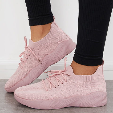 Casual Mesh Knitting Sneakers Lightweight Arch Support Running Shoes