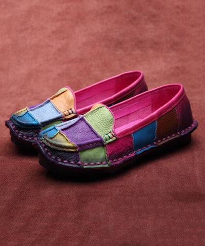 Blaue, bequeme, flache Pennyloafer aus Rindsleder