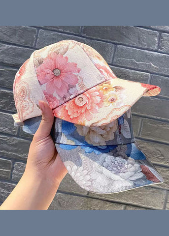 Böhmische blaue Blumen Baseball Cap Hut