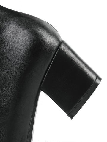 Pointed-Toe Ripped Split-Joint Pumps Chelsea Boots