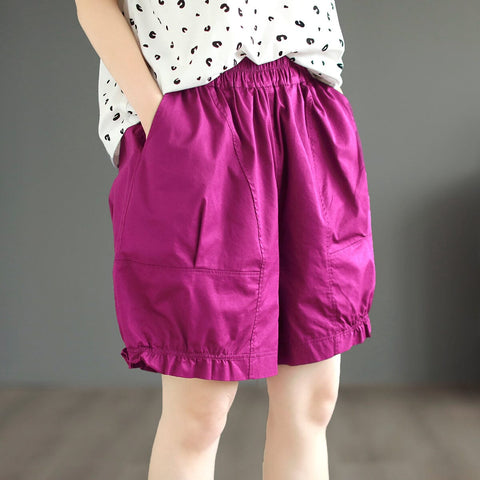 Summer Casual Loose Thin Solid Shorts