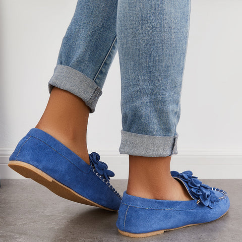 Casual Slip on Loafers Round Toe Flats Low Top Walking Shoes
